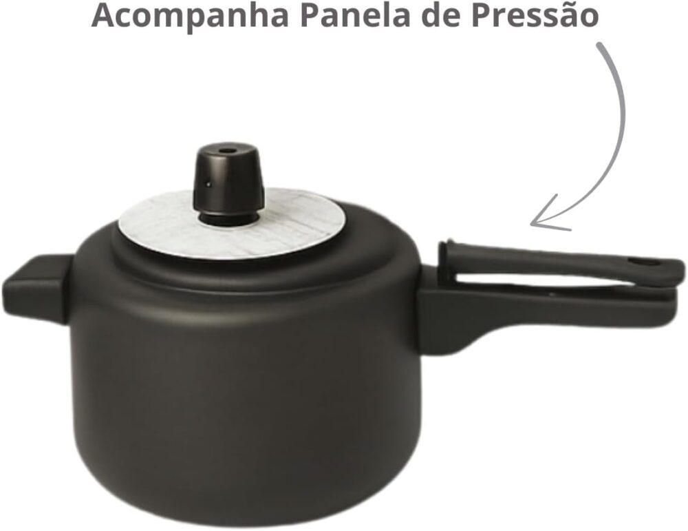 Conjunto Jogo de Panelas 9 Peças com Panela de Pressão e Ute... - Image 2