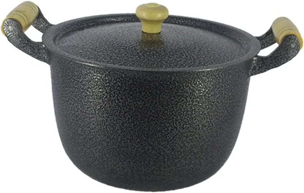 Jogo 2 Caldeirões Aluminio Batido Craqueado Preto N 26 - Image 2