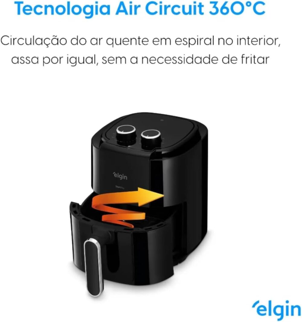 Start Fry, Fritadeira Elétrica Air Fryer, Preta, 3,5l, Contr... | É bom mesmo? Descubra antes de comprar - Image 4