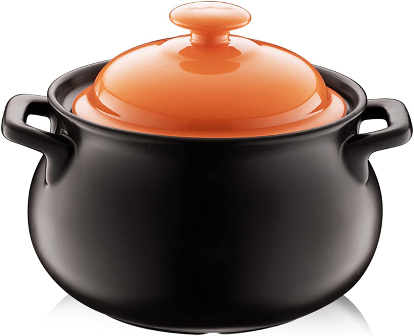 Panela de barro de 1,6 quartos, panela de cerâmica de cozinh...