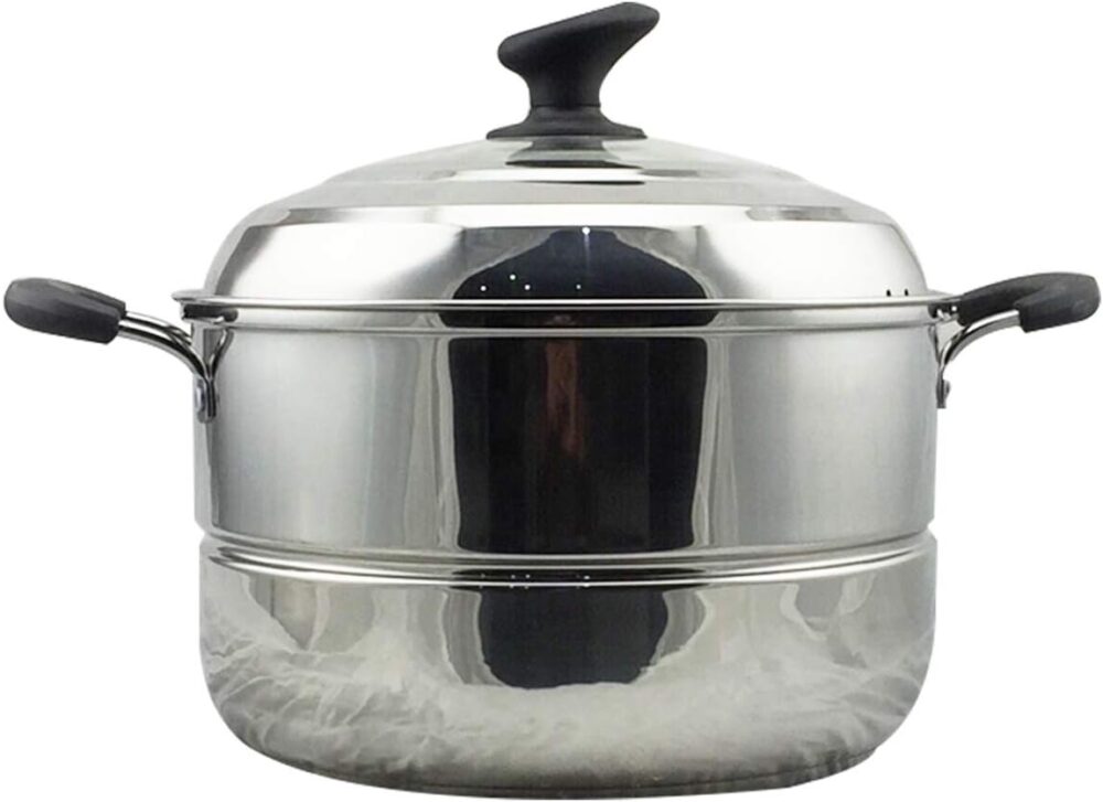 KOTO Panela A Vapor De Aço Inoxidável Camada Única, 2 Tamanh...