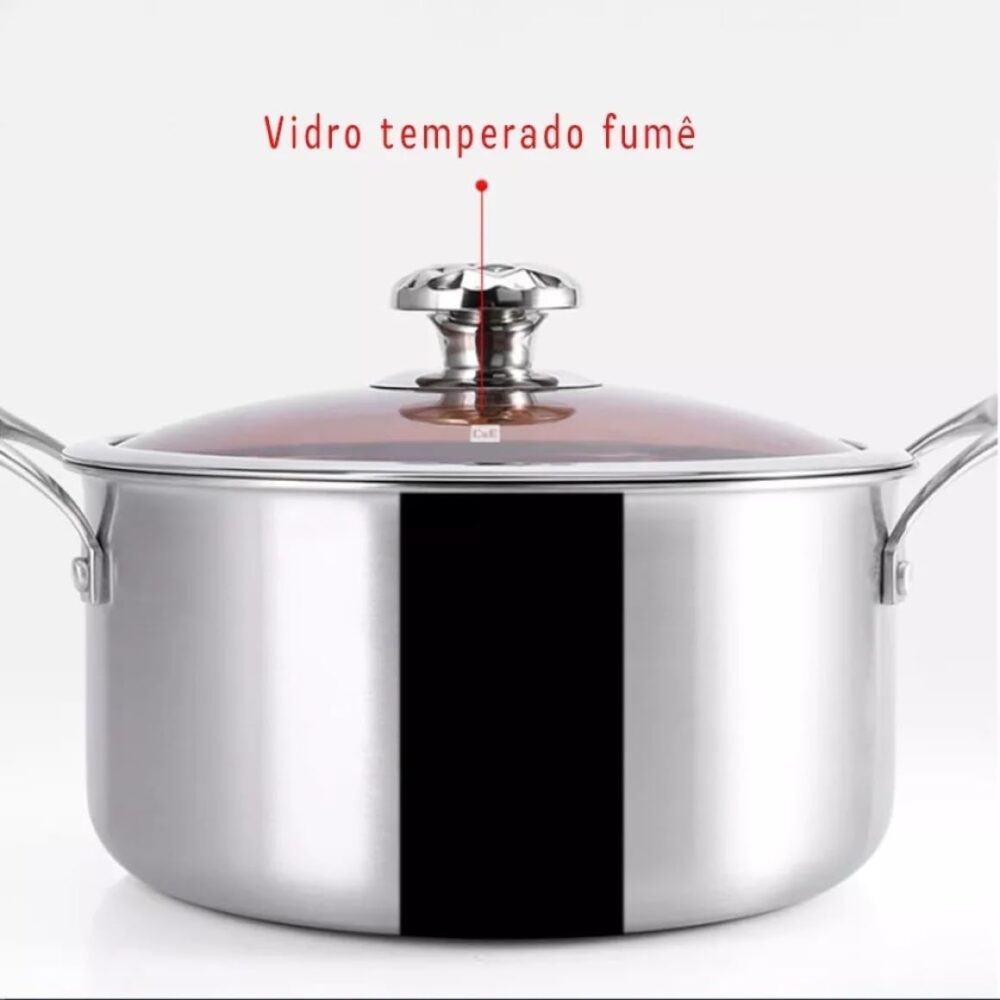 Jogo de Panela em Aço Inox com Revestimento Cerâmico 15pcs - Image 5