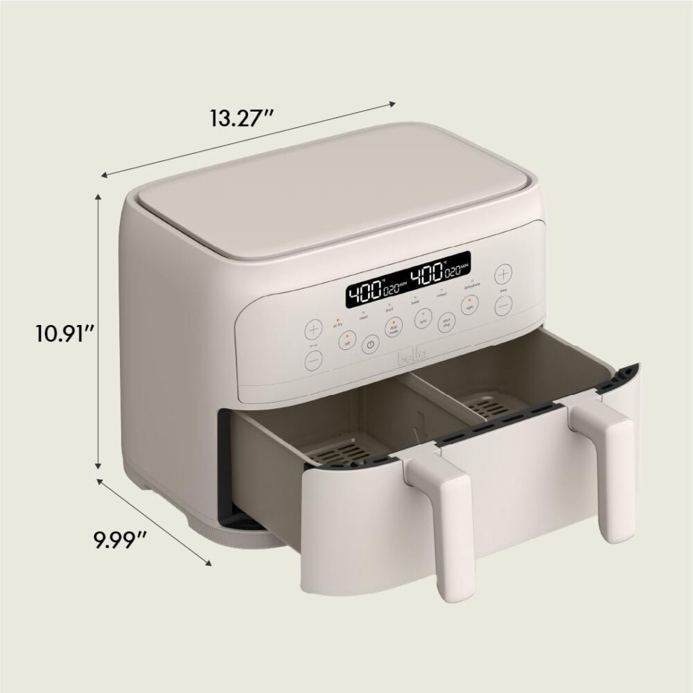 Bella - Fritadeira de ar TriZone de 4 quartos, revestimento ... | É bom mesmo? Descubra antes de comprar - Image 8