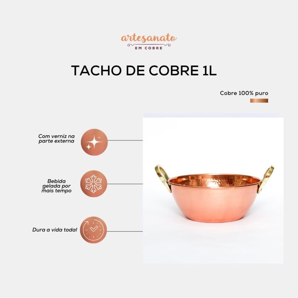 Tacho de Cobre com Alças Bonze Praticidade e Estilo na Cozin... - Image 5