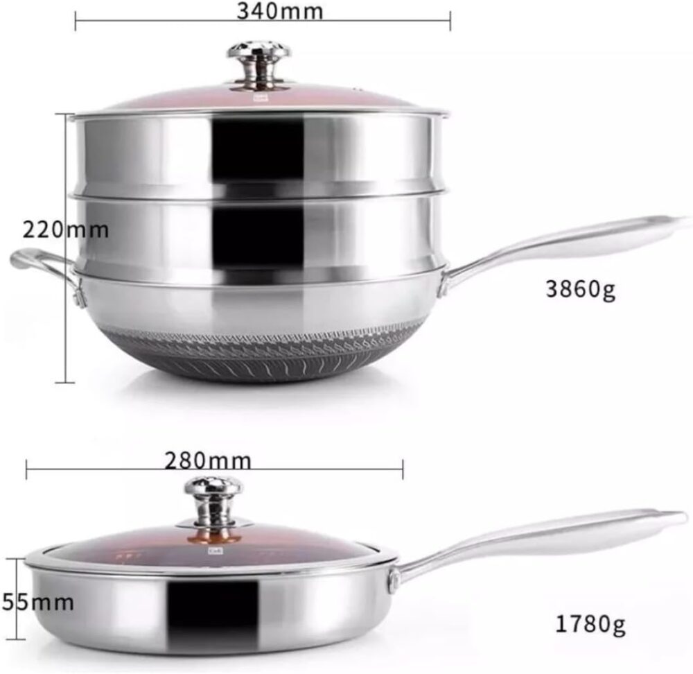 Jogo de Panela em Aço Inox com Revestimento Cerâmico 15pcs - Image 7