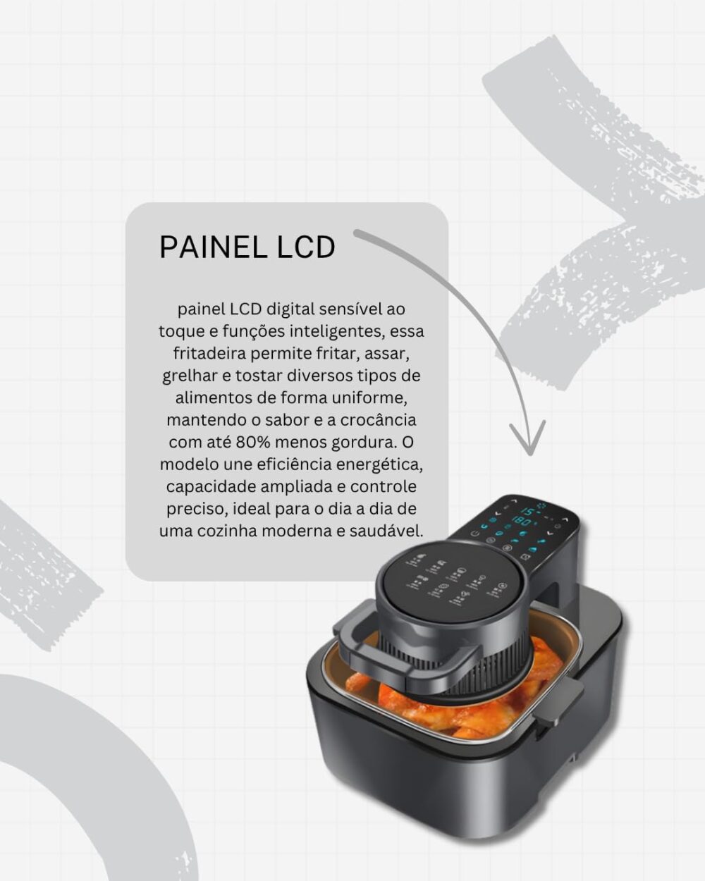 Fritadeira Grande Sem Óleo Air Fryer Digital Lcd 8L - Preto ... | É bom mesmo? Descubra antes de comprar - Image 8