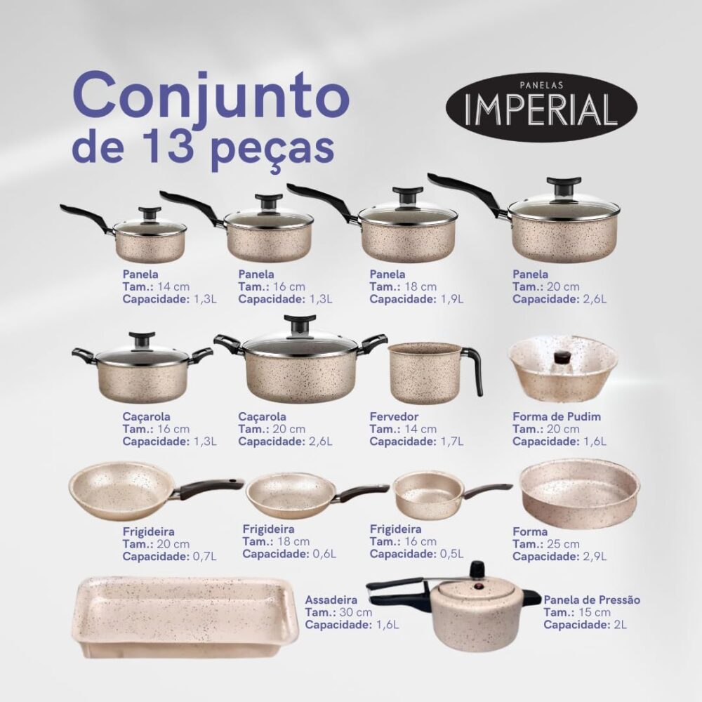 Conjunto Panelas 17 Pc Antiaderente Panela Pressão 2L rosa - Image 4