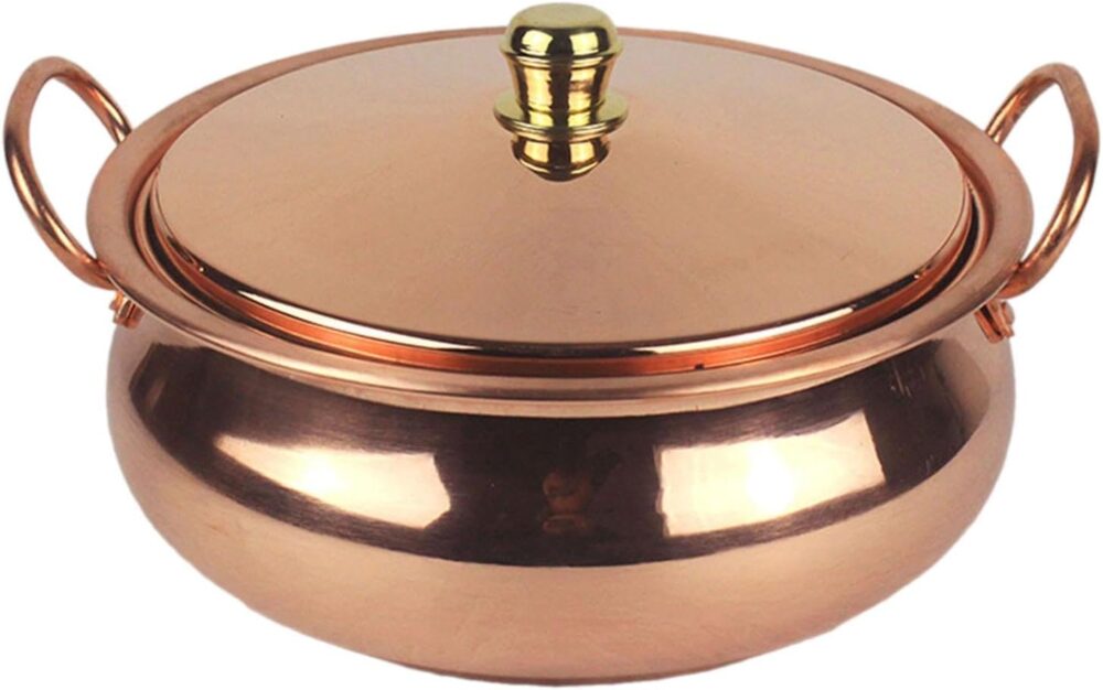 MotiveTech Panela de Cobre Puro para Fogão, Panela de Induçã...