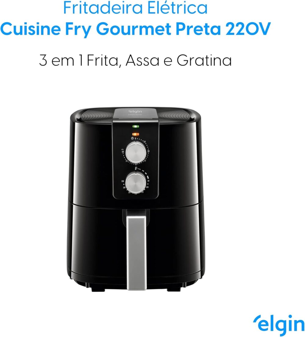 Fritadeira Elétrica Cuisine Fry Gourmet Elgin 5,5 Litros Pre... | É bom mesmo? Descubra antes de comprar - Image 3