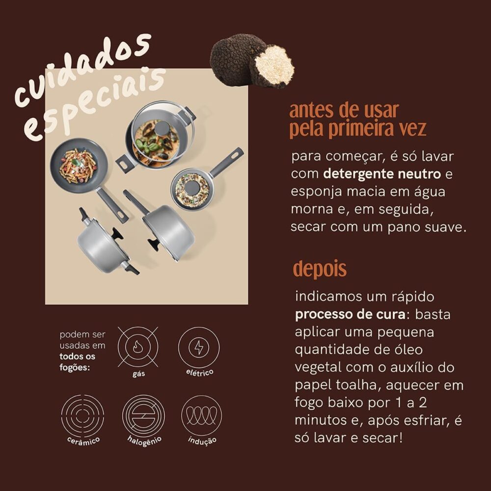 Oikos - Jogo Panelas Antiaderente Ultra Ceramic 5 Peças para... - Image 6