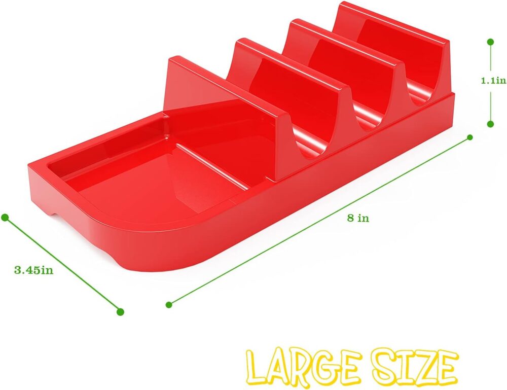 Conjunto de 4 suportes para tacos – bandejas grandes de plás... - Image 6