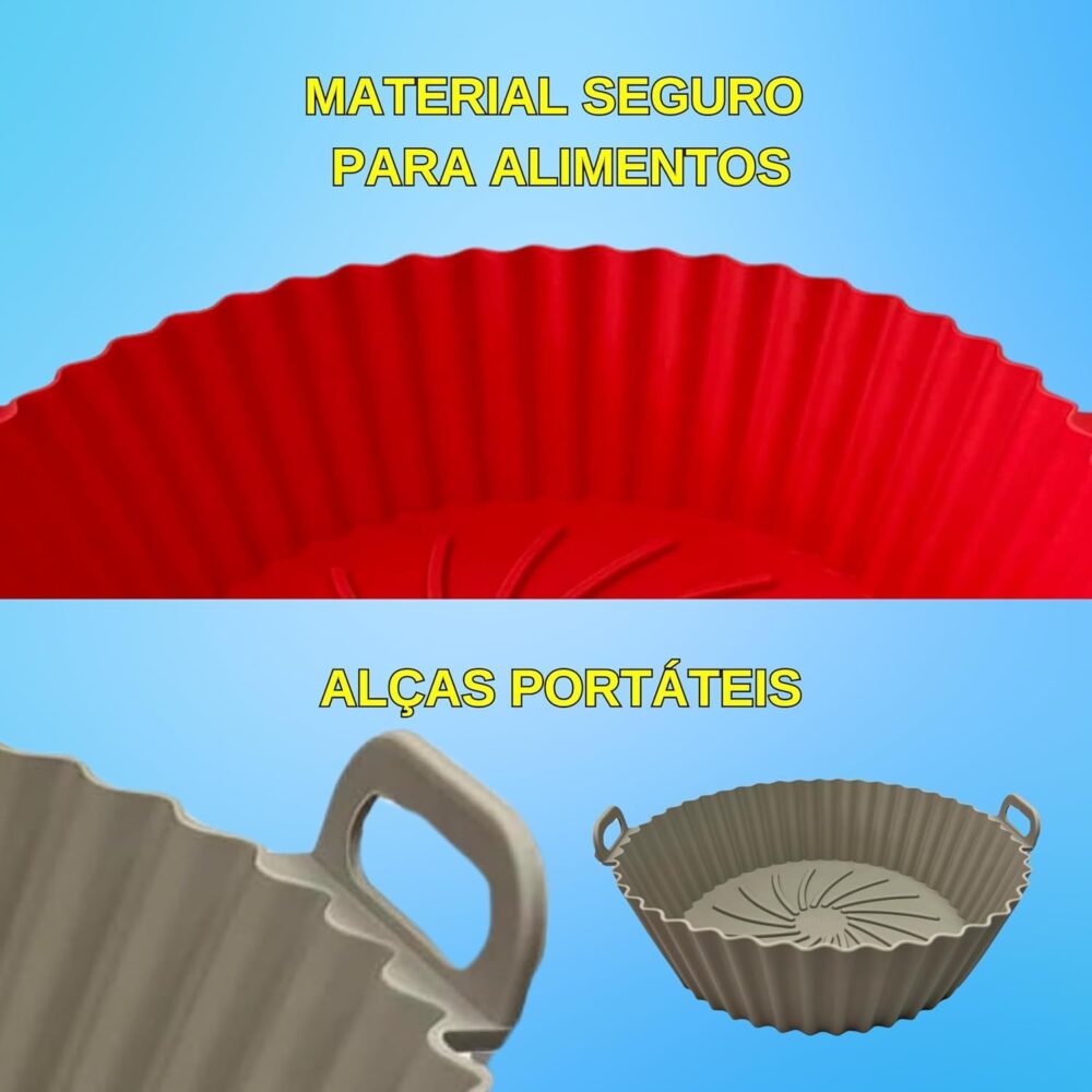 Kit 8 Formas Silicone Para Air Fryer Antiaderente Reutilizáv... | É bom mesmo? Descubra antes de comprar - Image 8