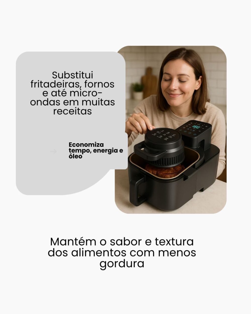 Fritadeira Grande Sem Óleo Air Fryer Digital Lcd 8L - Preto ... | É bom mesmo? Descubra antes de comprar - Image 6
