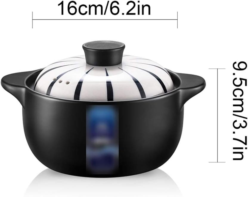 Panela de sopa com tampa Caçarola resistente de cerâmica de ... - Image 2