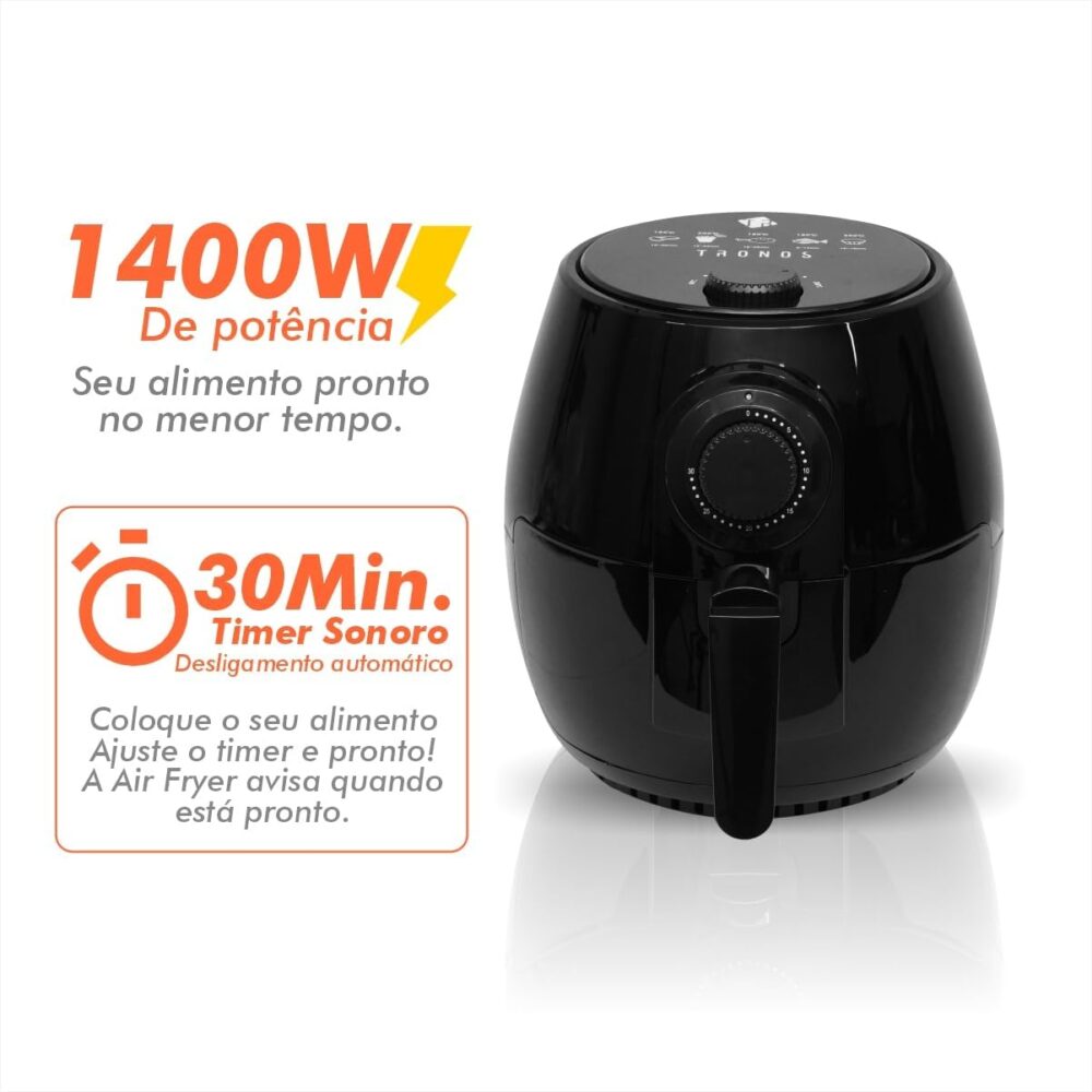 Fritadeira Air Fryer Tronos 1400W 3L - Preto - 220v | É bom mesmo? Descubra antes de comprar - Image 5