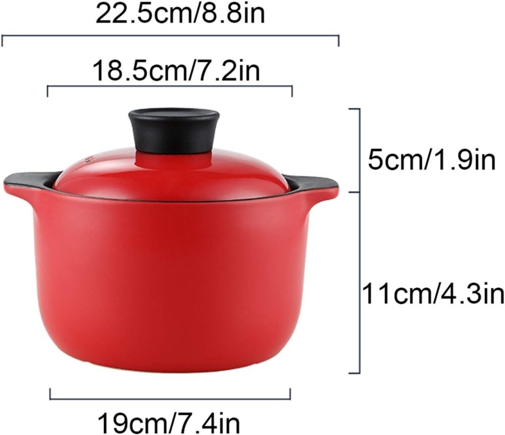 Panela de sopa com tampa Caçarola redonda clássica coberta v... - Image 2