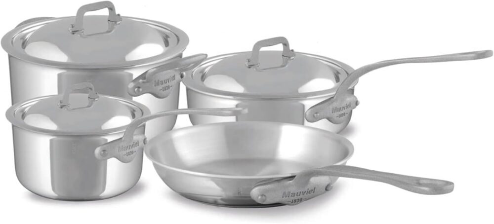 Mauviel Conjunto De Panelas De Aço Inoxidável M'Cook Sb 5 Ca...