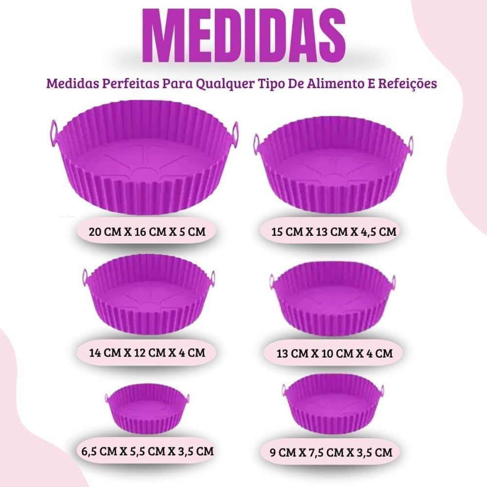 Kit com 6 Formas de Silicone Premium Antiaderente para Air F... | É bom mesmo? Descubra antes de comprar - Image 2