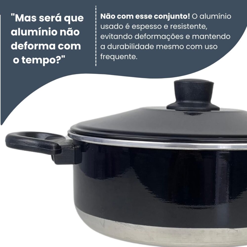 Conjunto de Panelas de Alumínio com 3 Caçarolas e 1 Fervedor... - Image 7