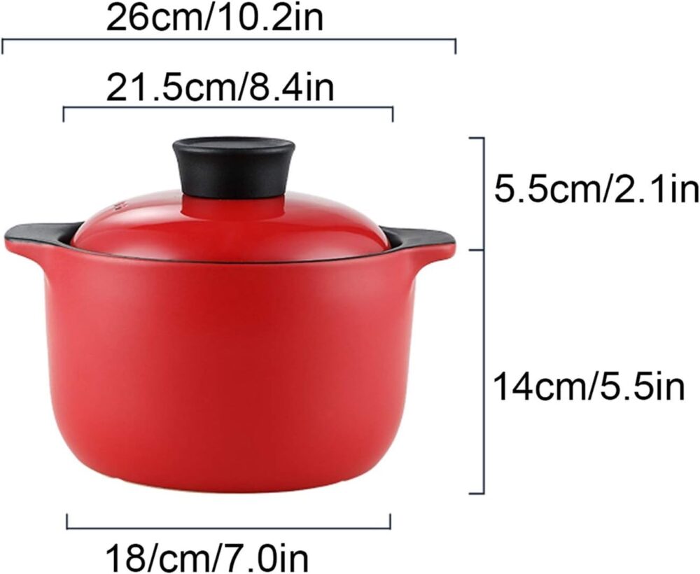 Panela de sopa com tampa Caçarola redonda clássica coberta v... - Image 2