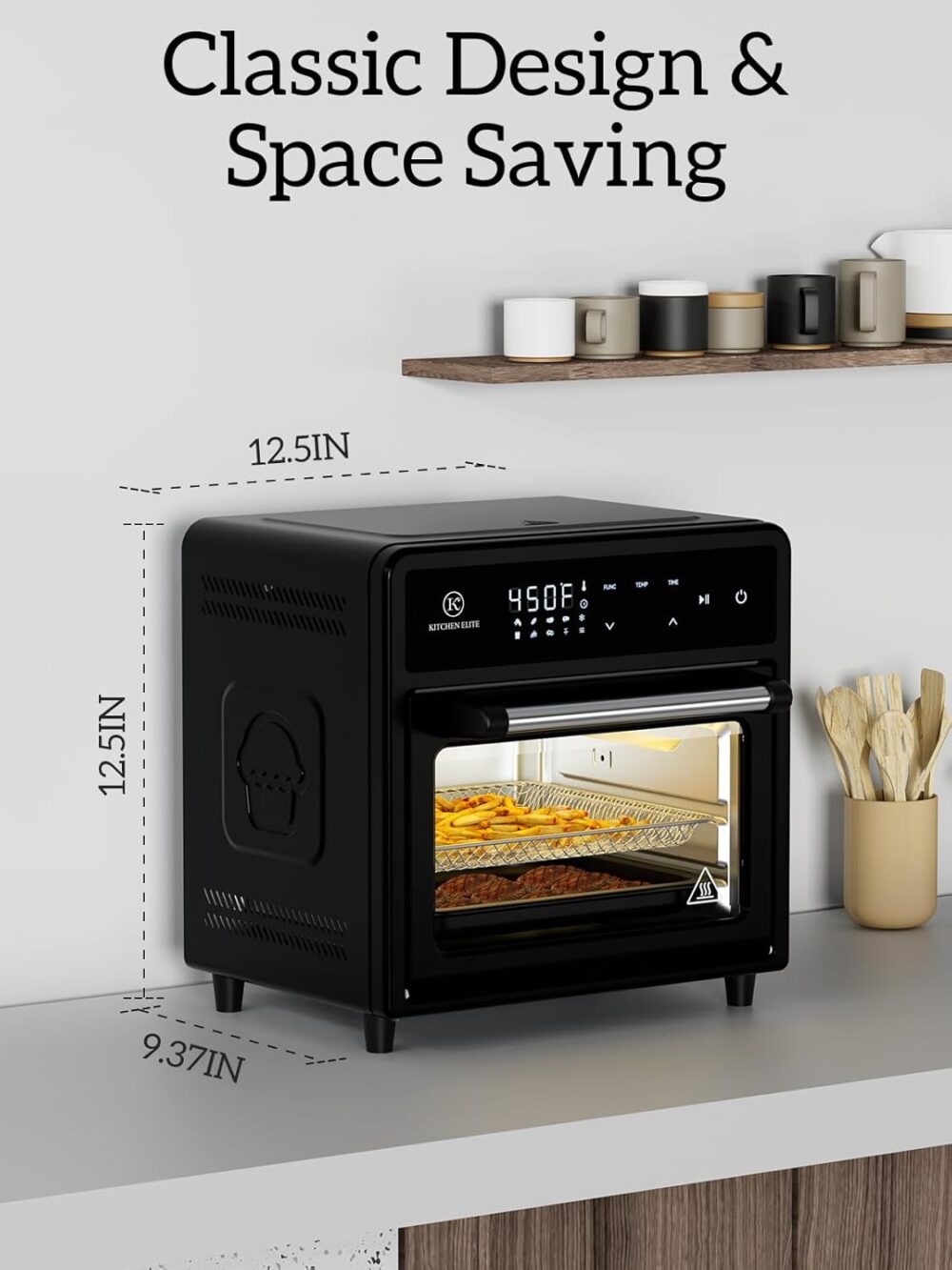 Kitchen Elite Combo de forno de fritadeira a ar 12 litros, 1... | É bom mesmo? Descubra antes de comprar - Image 6