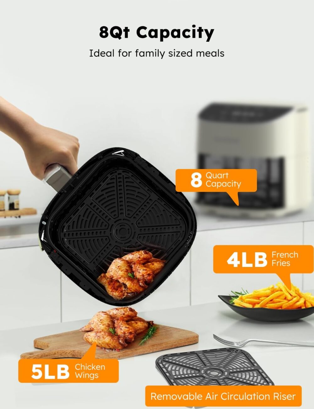 Nuwave Brio Plus Fritadeira a ar de 8 litros, sem PFAS, nova... | É bom mesmo? Descubra antes de comprar - Image 4