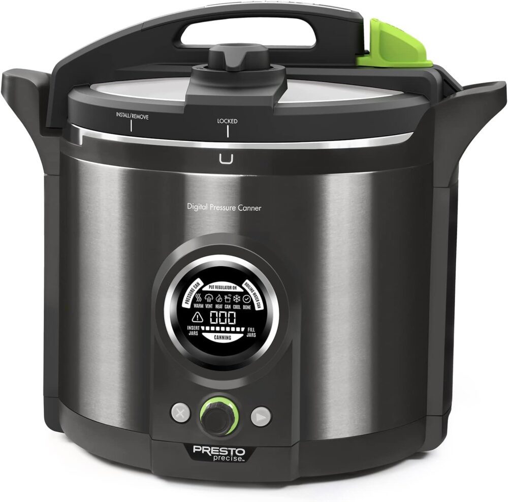 Presto 02144 Canner Digital, Preto Inoxidável 12Qt
