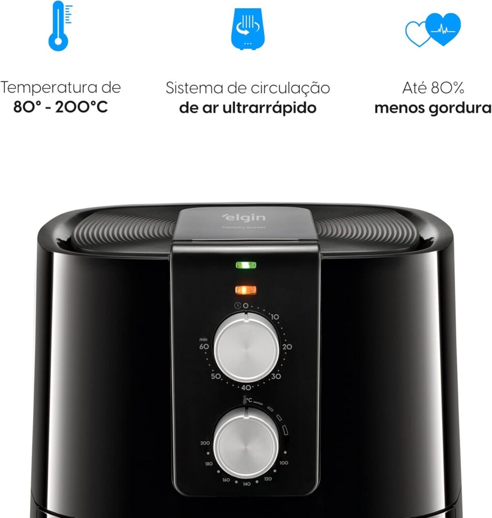 Fritadeira Elétrica Cuisine Fry Gourmet Elgin 5,5 Litros Pre... | É bom mesmo? Descubra antes de comprar - Image 5