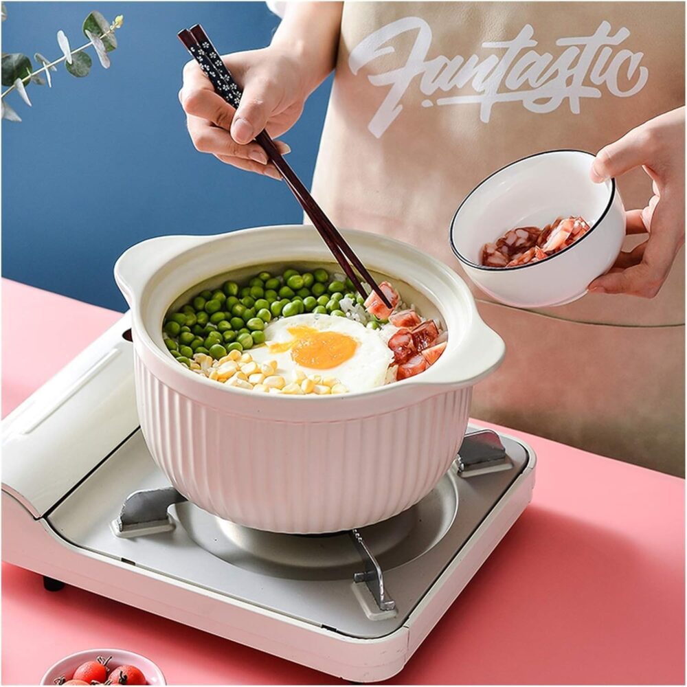 Panela de sopa com tampa Fogão de cerâmica ensopado panela q... - Image 5