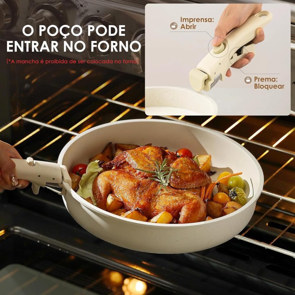Jogo de Panelas 15 Peças,Panela Antiaderente,Fácil de Limpar... - Image 4