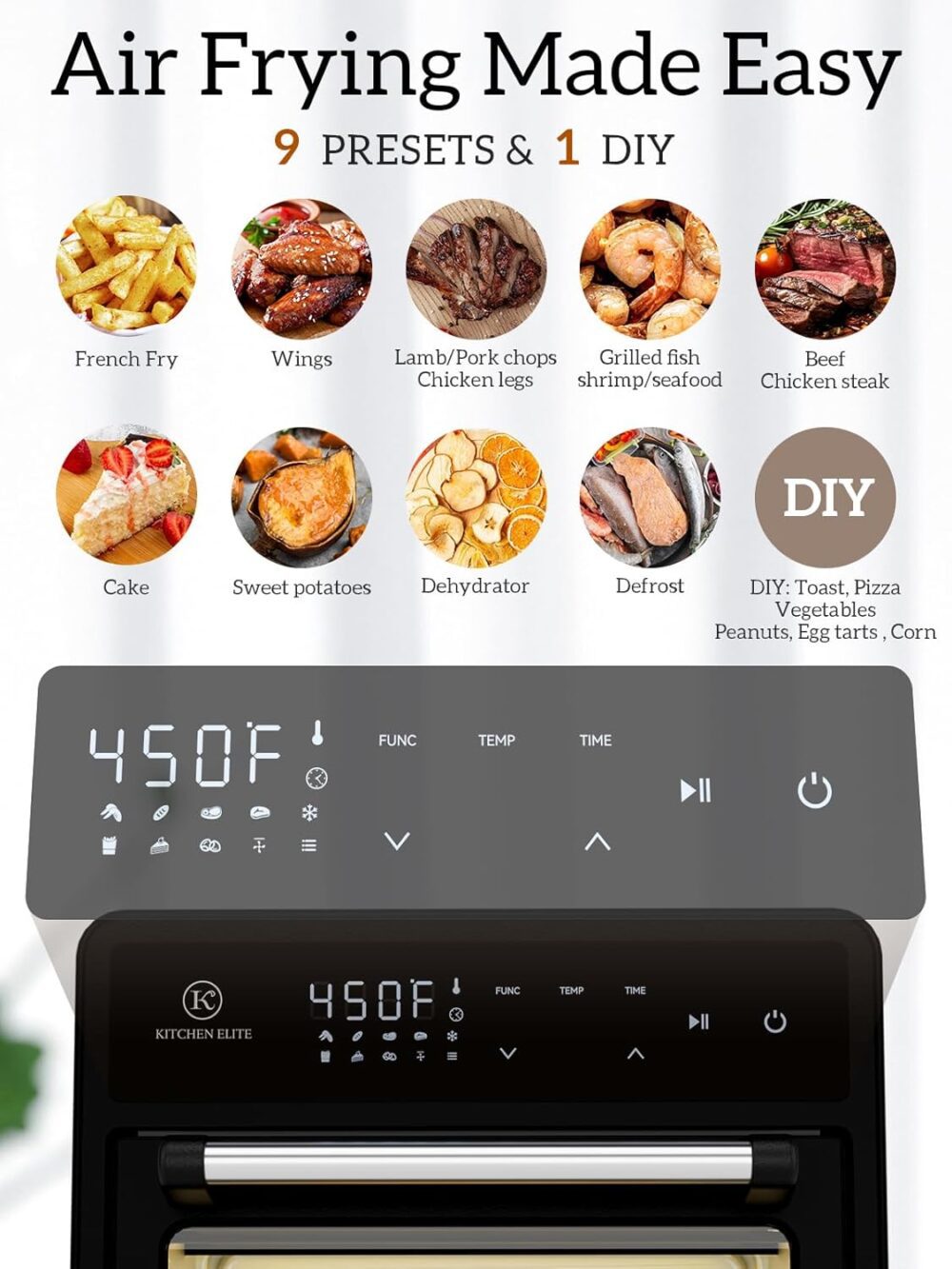 Kitchen Elite Combo de forno de fritadeira a ar 12 litros, 1... | É bom mesmo? Descubra antes de comprar - Image 2