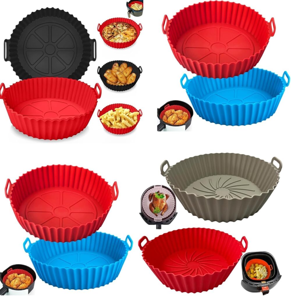 Kit 8 Formas Silicone Para Air Fryer Antiaderente Reutilizáv... | É bom mesmo? Descubra antes de comprar