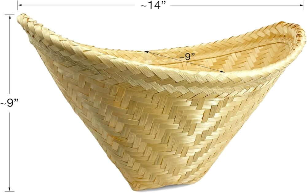 PANWA Cesta grande de cozimento de arroz pegajosa feita à mã... - Image 4