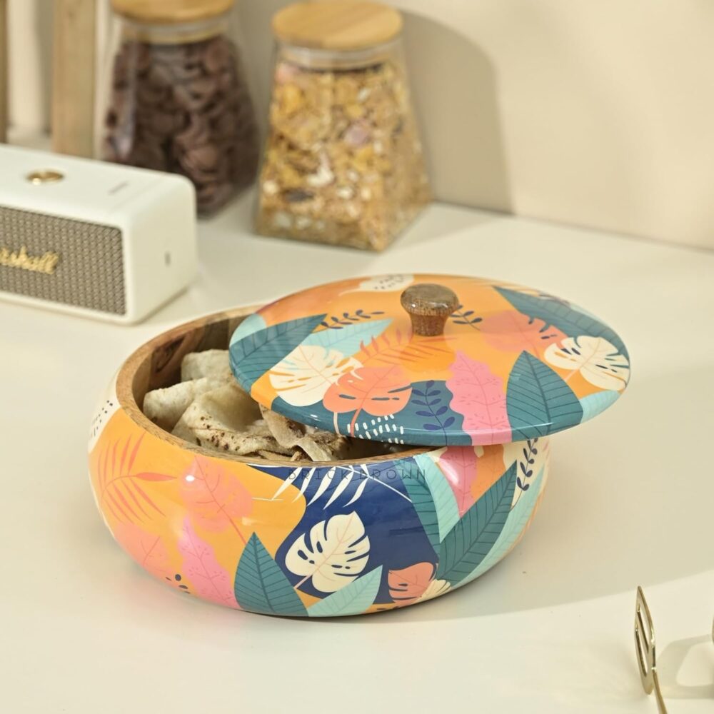 Brick Brown Caçarola tropical de madeira maciça feita à mão ...