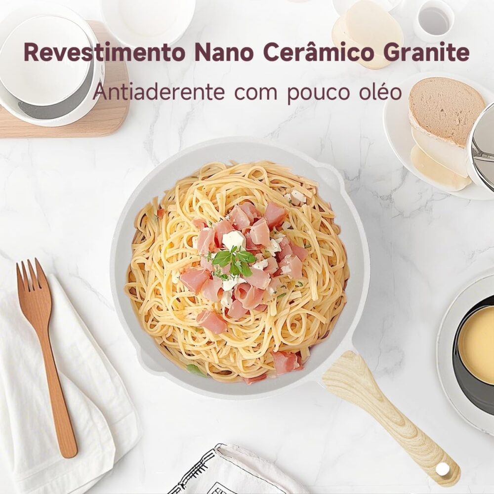 Jogo De Panelas 14 Peças Antiaderente De Indução Gás Oferta ... - Image 8