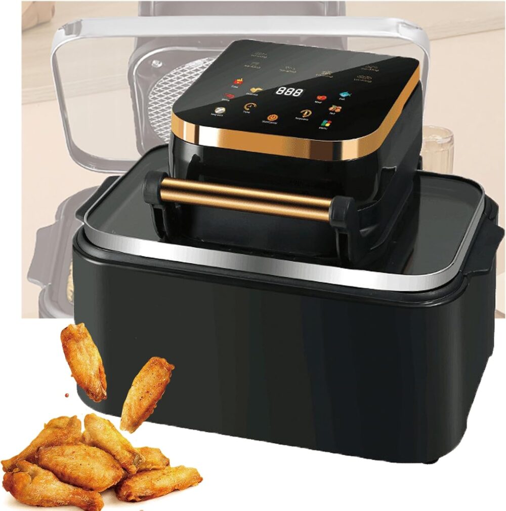 Fritadeira de ar portátil, janela visível, ampla faixa de te... | É bom mesmo? Descubra antes de comprar