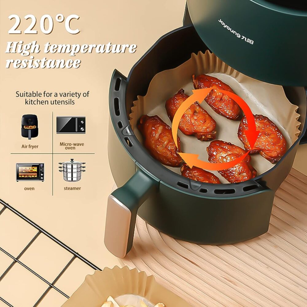 100 peças de forro de papel descartável air fryer 20 cm pape... | É bom mesmo? Descubra antes de comprar - Image 4