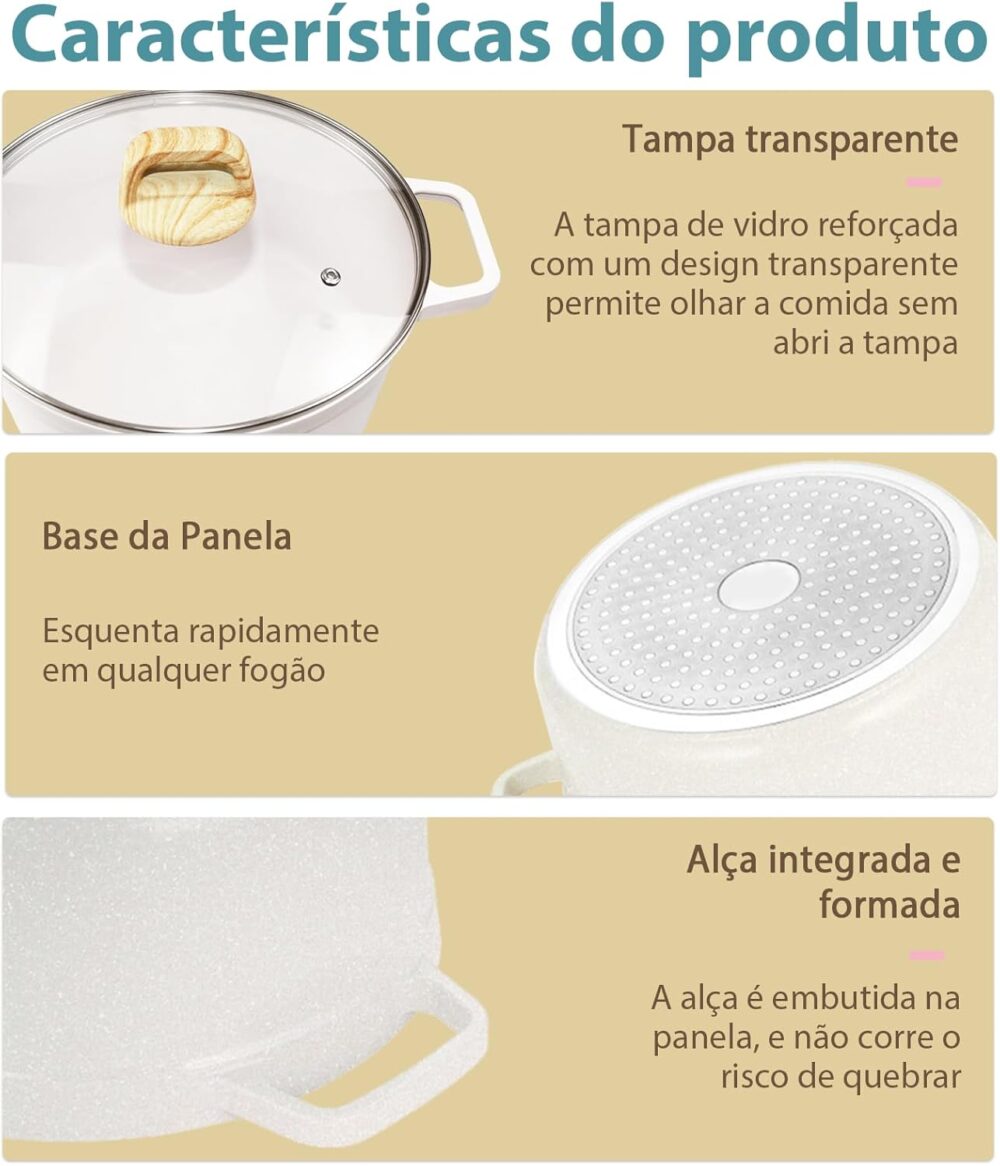 MATOUGUI Panela prática antiaderente para a cozinha, sem rev... - Image 7