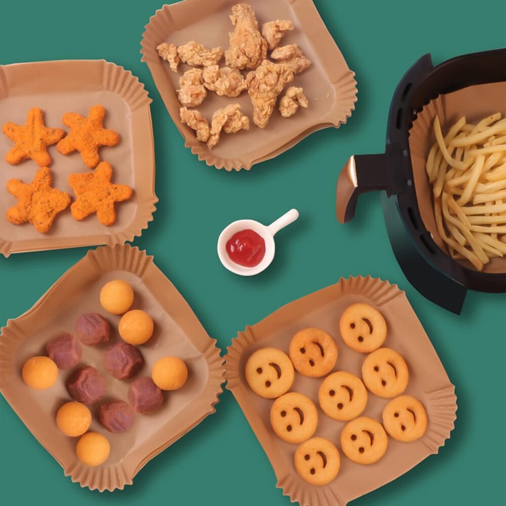 100 peças de forro de papel descartável air fryer 20 cm pape... | É bom mesmo? Descubra antes de comprar - Image 7