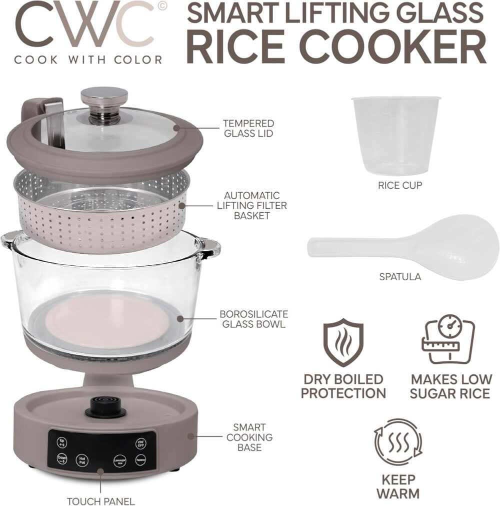COOK WITH COLOR Panela Elétrica De Arroz Inteligente Multifu... - Image 2