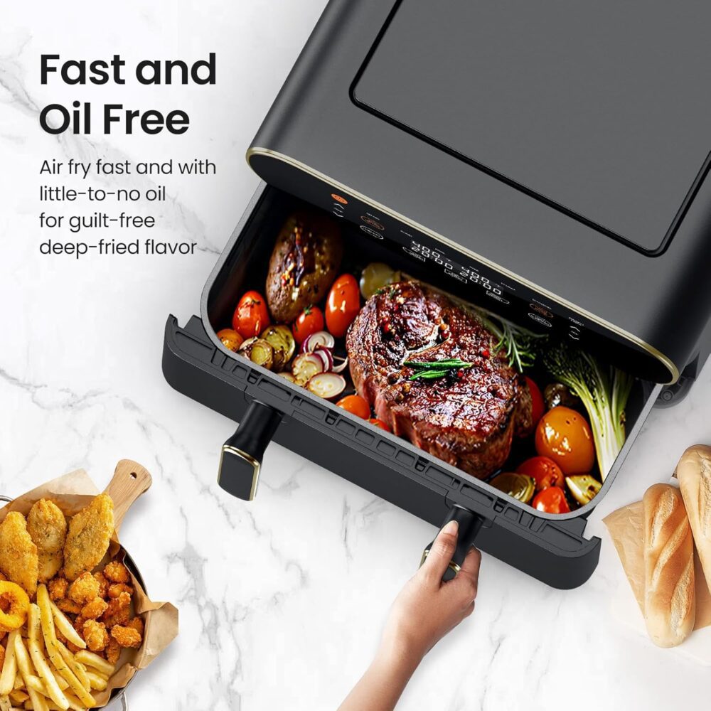 TOPZEE Fritadeira a ar grande de 11 litros, airfryer GG 8 em... | É bom mesmo? Descubra antes de comprar - Image 7