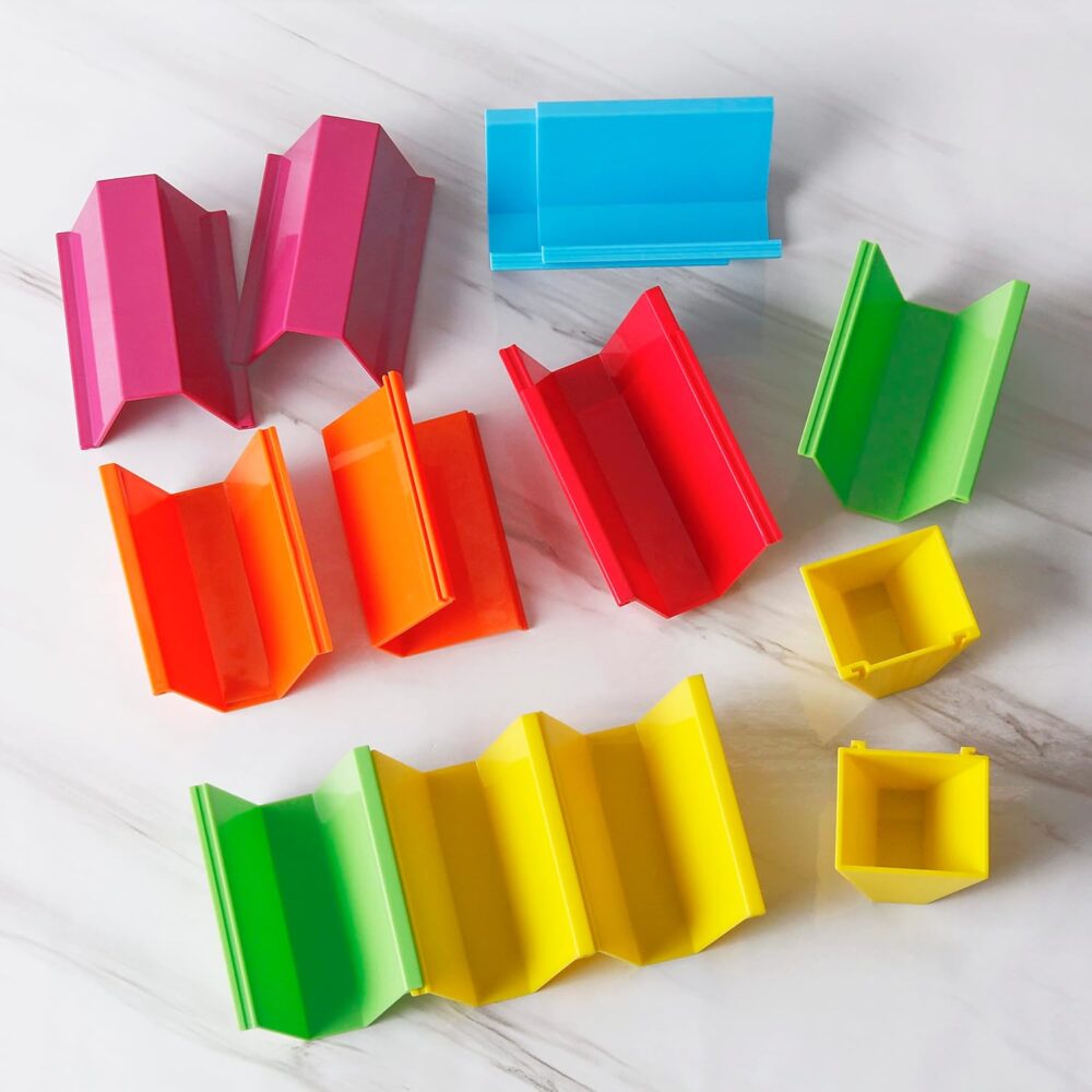 Suportes coloridos para tacos – Conjunto de 12 com 2 pratos ... - Image 3