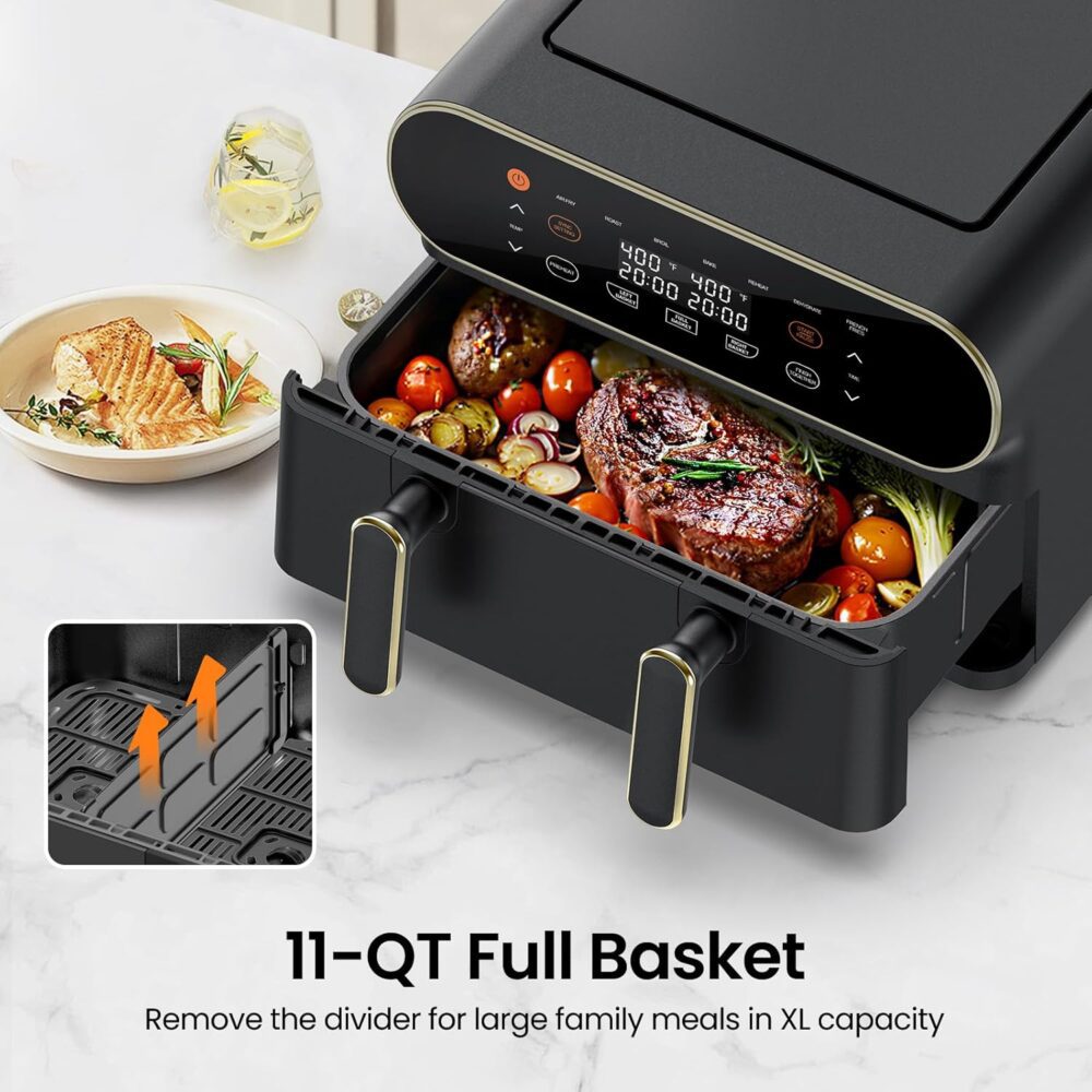 TOPZEE Fritadeira a ar grande de 11 litros, airfryer GG 8 em... | É bom mesmo? Descubra antes de comprar - Image 3