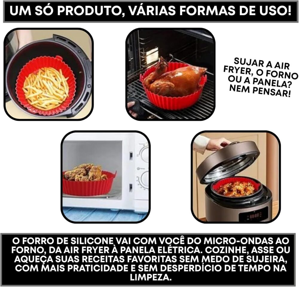02 Forros Silicone Antiaderente para Air Fryer, Forma Silico... | É bom mesmo? Descubra antes de comprar - Image 7