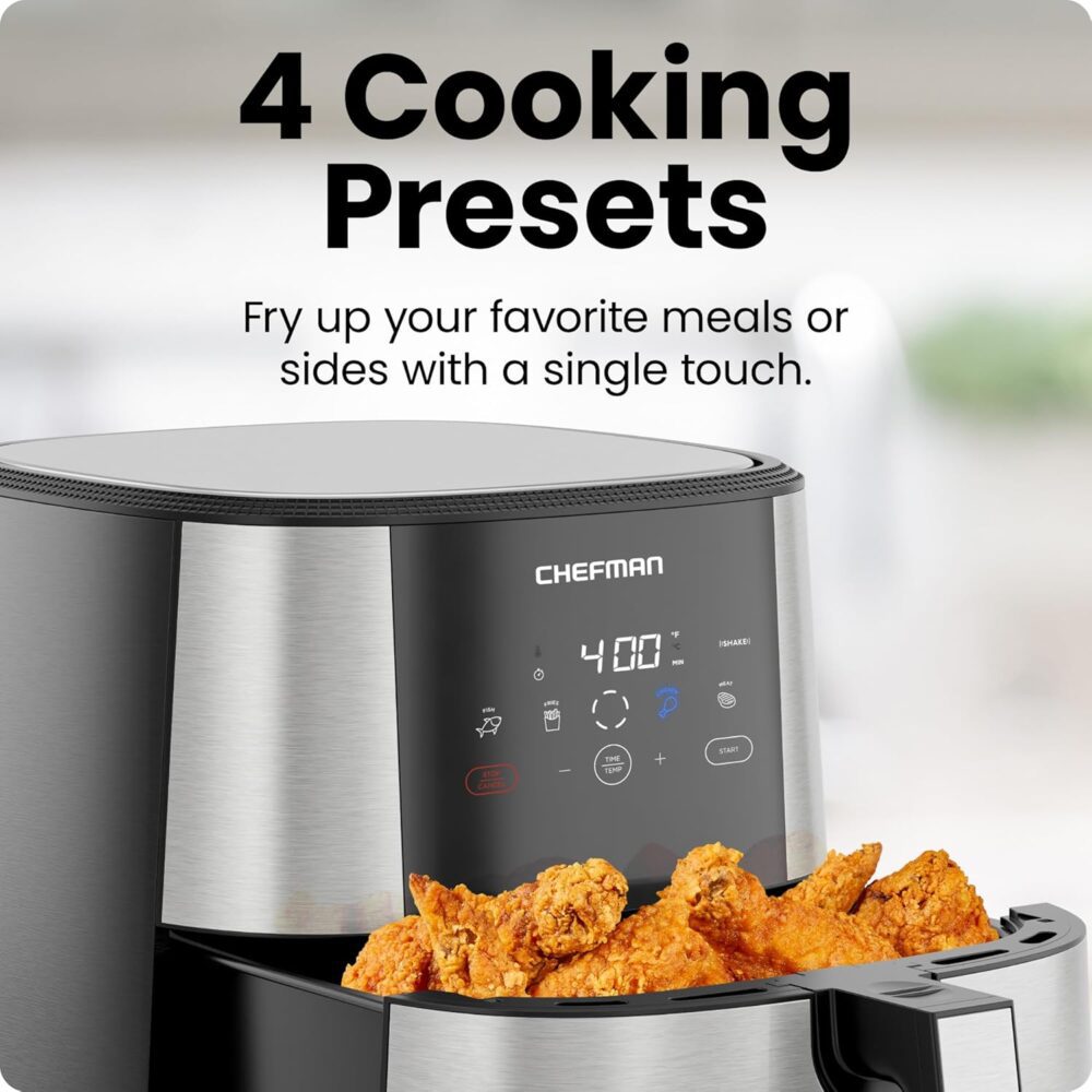 Chefman Fritadeira TurboFry® Touch Air Fry®, tamanho GG de 8... | É bom mesmo? Descubra antes de comprar - Image 5