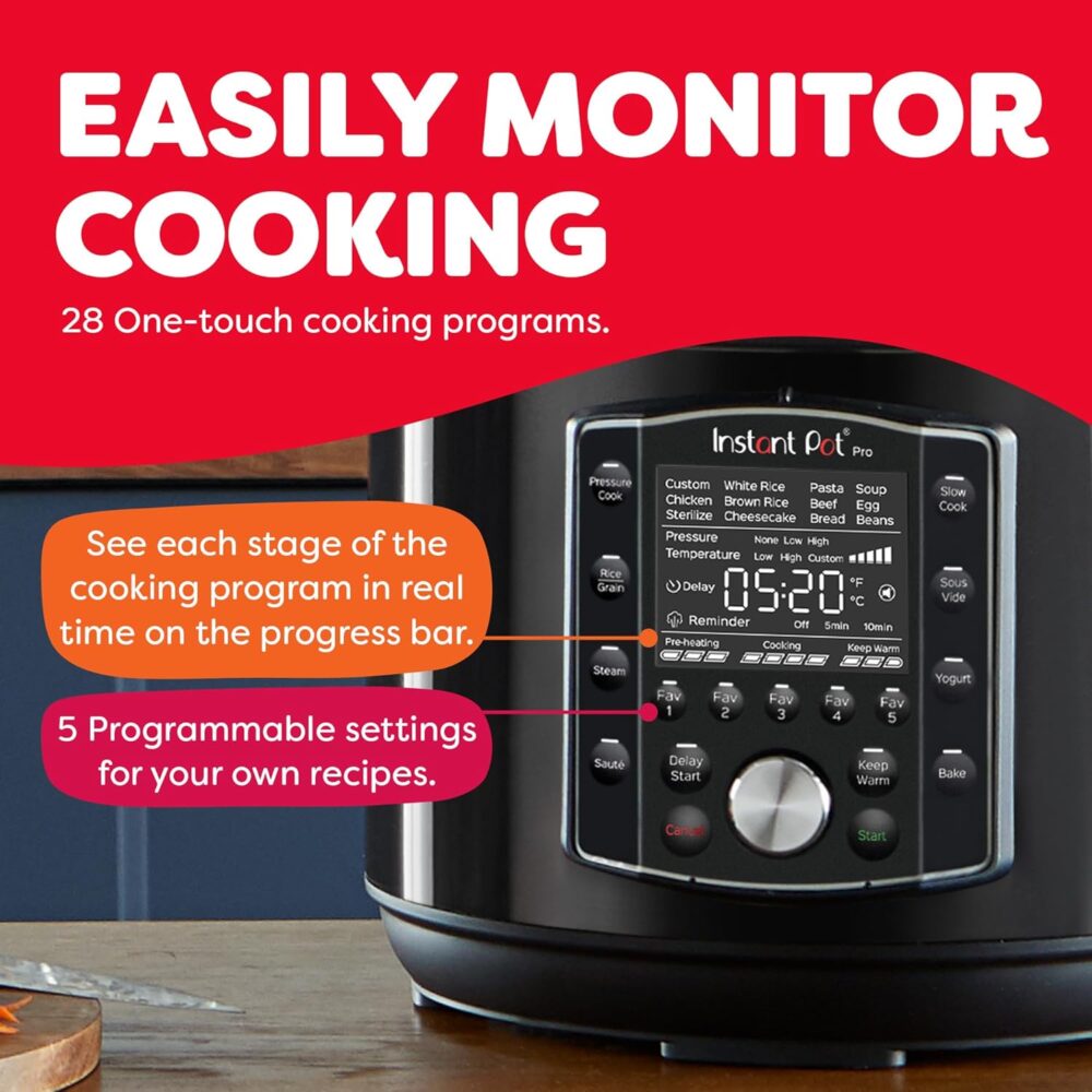 Instant Pot Panela de pressão Pro 10 em 1, panela lenta, pan... - Image 3