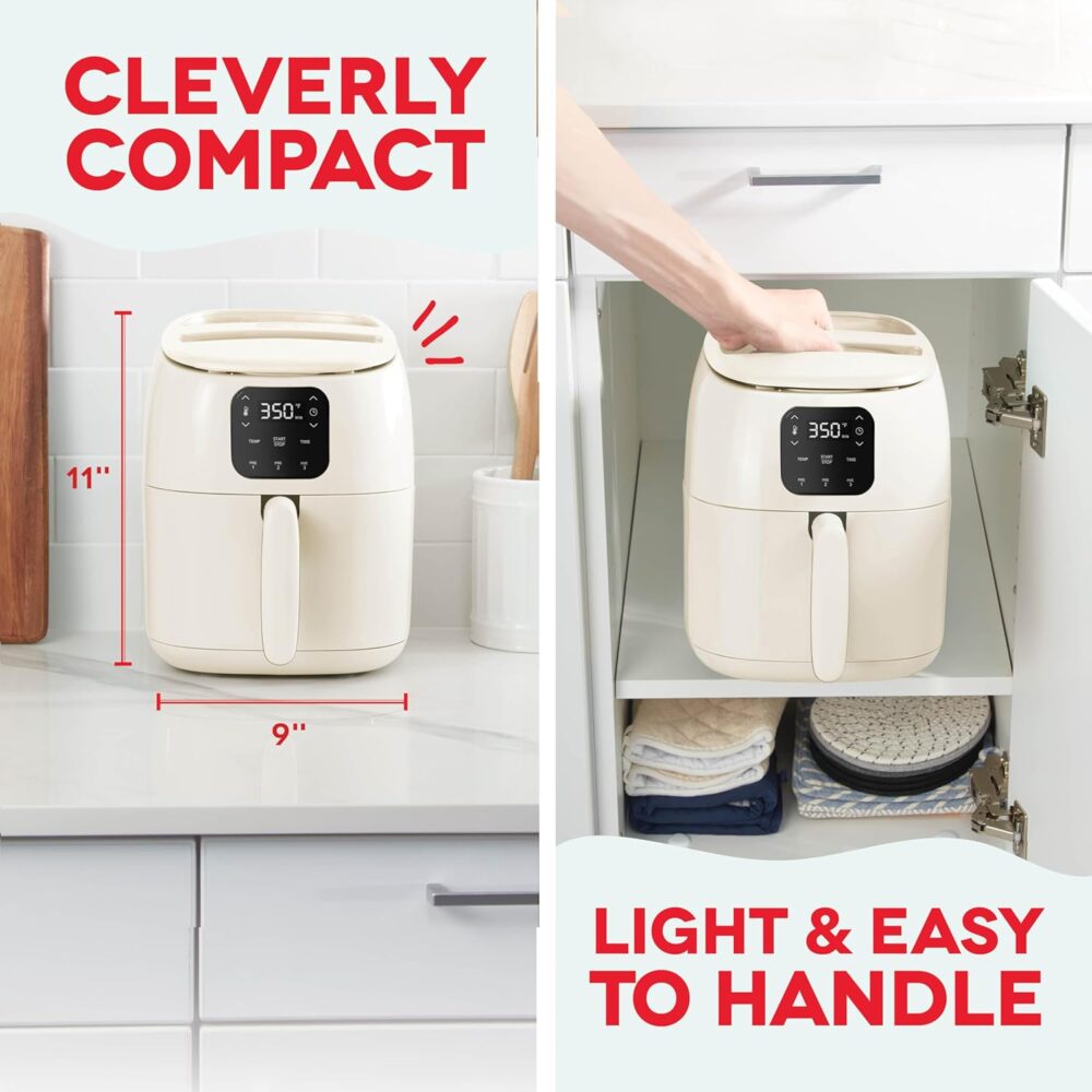 DASH Tasti-Crisp Forno de cerâmica Air Fryer, 2,6 litros, cr... | É bom mesmo? Descubra antes de comprar - Image 5