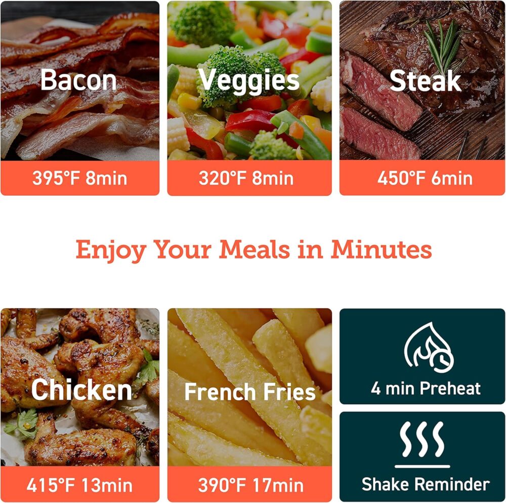 COSORI Fritadeira Air Fryer 4 L, 7 funções de cozimento frit... | É bom mesmo? Descubra antes de comprar - Image 3
