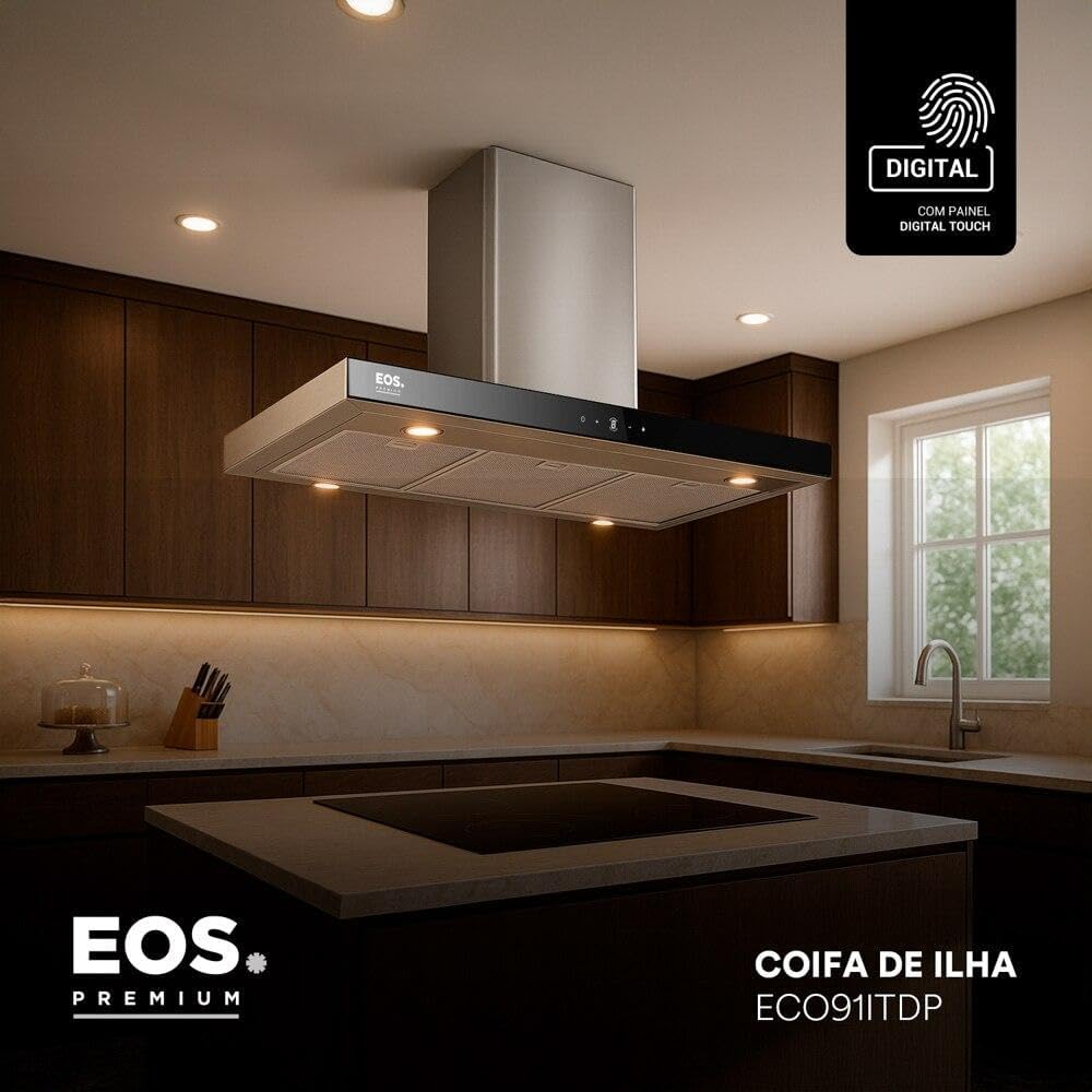 Coifa e Depurador de Ilha Eos 90cm Premium com Painel Digita... - Image 3