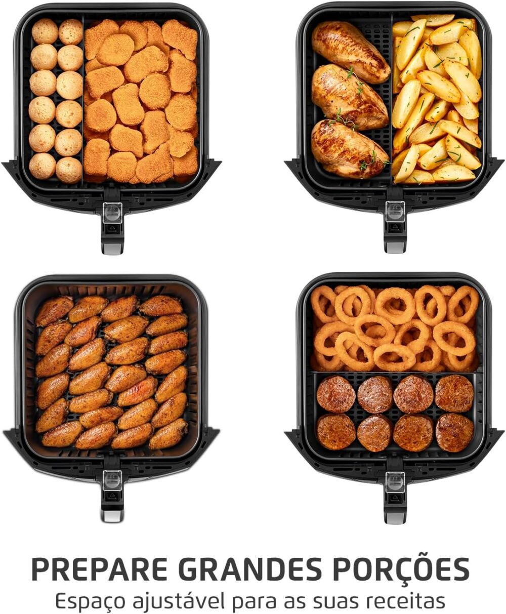 Fritadeira Sem Óleo Air Fryer 8L, Mondial, Preto/Inox, 1900W... | É bom mesmo? Descubra antes de comprar - Image 3